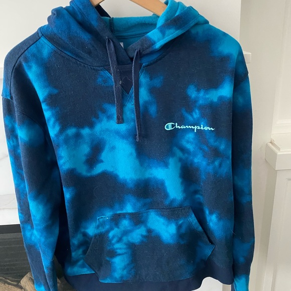 Champion Blue Tie Dye Hoodie - Picture 1 of 2